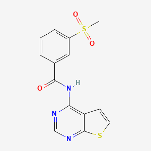 3-(methylsulfonyl)-N-(thieno[2,3-d]pyrimidin-4-yl)benzamide