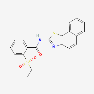 molecular formula C20H16N2O3S2 B2357159 N-benzo[g][1,3]benzothiazol-2-yl-2-ethylsulfonylbenzamide CAS No. 886921-24-0