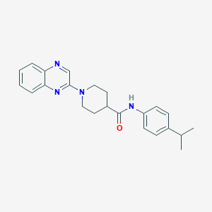 molecular formula C23H26N4O B2357161 N-(4-isopropylphenyl)-1-quinoxalin-2-ylpiperidine-4-carboxamide CAS No. 941923-92-8