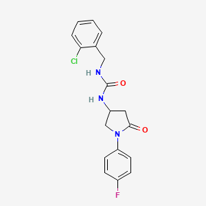 1-(2-Chlorobenzyl)-3-(1-(4-fluorophenyl)-5-oxopyrrolidin-3-yl)urea