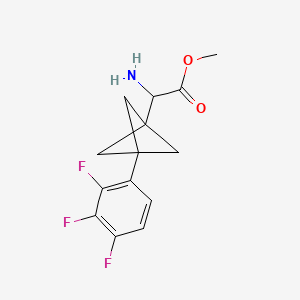 Methyl 2-amino-2-[3-(2,3,4-trifluorophenyl)-1-bicyclo[1.1.1]pentanyl]acetate