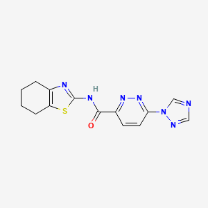 N-(4,5,6,7-tetrahydrobenzo[d]thiazol-2-yl)-6-(1H-1,2,4-triazol-1-yl)pyridazine-3-carboxamide