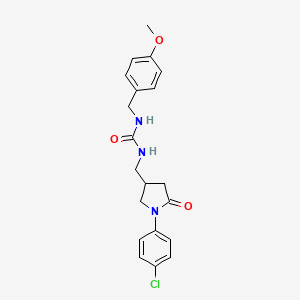 1-((1-(4-Chlorophenyl)-5-oxopyrrolidin-3-yl)methyl)-3-(4-methoxybenzyl)urea