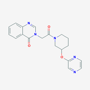 3-(2-oxo-2-(3-(pyrazin-2-yloxy)piperidin-1-yl)ethyl)quinazolin-4(3H)-one