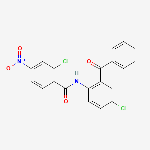 molecular formula C20H12Cl2N2O4 B2357179 N-(2-benzoyl-4-chlorophenyl)-2-chloro-4-nitrobenzamide CAS No. 289059-87-6