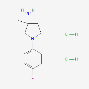 1-(4-Fluorophenyl)-3-methylpyrrolidin-3-amine;dihydrochloride