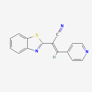 (2E)-2-(1,3-benzothiazol-2-yl)-3-pyridin-4-ylacrylonitrile