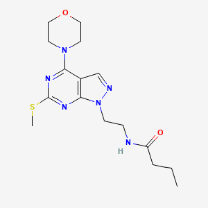 N-(2-(6-(methylthio)-4-morpholino-1H-pyrazolo[3,4-d]pyrimidin-1-yl)ethyl)butyramide