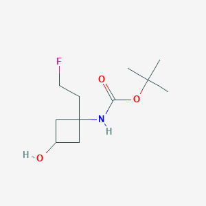 molecular formula C11H20FNO3 B2357190 Tert-butyl N-[1-(2-fluoroethyl)-3-hydroxycyclobutyl]carbamate CAS No. 2375270-86-1