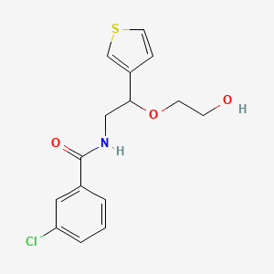 3-chloro-N-(2-(2-hydroxyethoxy)-2-(thiophen-3-yl)ethyl)benzamide