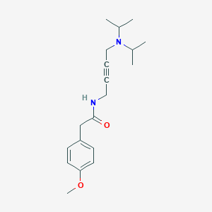 molecular formula C19H28N2O2 B2357195 N-(4-(diisopropylamino)but-2-yn-1-yl)-2-(4-methoxyphenyl)acetamide CAS No. 1396683-55-8