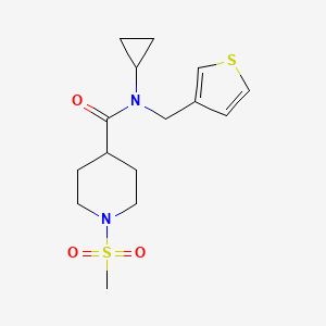 molecular formula C15H22N2O3S2 B2357198 N-cyclopropyl-1-(methylsulfonyl)-N-(thiophen-3-ylmethyl)piperidine-4-carboxamide CAS No. 1234888-74-4