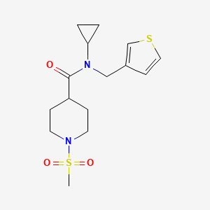 N-cyclopropyl-1-(methylsulfonyl)-N-(thiophen-3-ylmethyl)piperidine-4-carboxamide