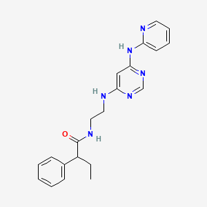 2-phenyl-N-(2-((6-(pyridin-2-ylamino)pyrimidin-4-yl)amino)ethyl)butanamide