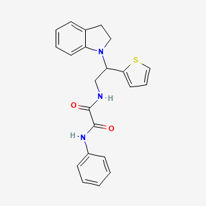 N1-(2-(indolin-1-yl)-2-(thiophen-2-yl)ethyl)-N2-phenyloxalamide