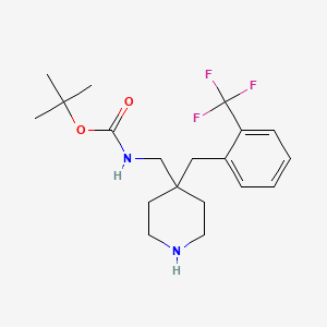 molecular formula C19H27F3N2O2 B2357205 tert-Butyl{4-[2-(trifluoromethyl)benzyl]piperidin-4-yl}methylcarbamate CAS No. 2197054-42-3