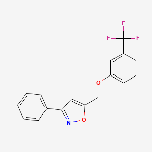 3-Phenyl-5-{[3-(trifluoromethyl)phenoxy]methyl}isoxazole