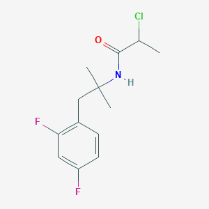 molecular formula C13H16ClF2NO B2357214 2-Chloro-N-[1-(2,4-difluorophenyl)-2-methylpropan-2-yl]propanamide CAS No. 2411261-89-5