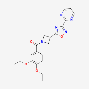 (3,4-Diethoxyphenyl)(3-(3-(pyrimidin-2-yl)-1,2,4-oxadiazol-5-yl)azetidin-1-yl)methanone