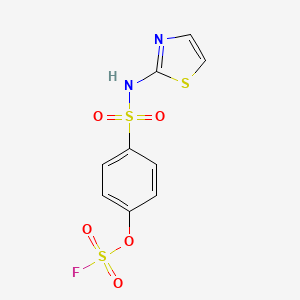 molecular formula C9H7FN2O5S3 B2357224 2-[(4-Fluorosulfonyloxyphenyl)sulfonylamino]-1,3-thiazole CAS No. 2411319-36-1