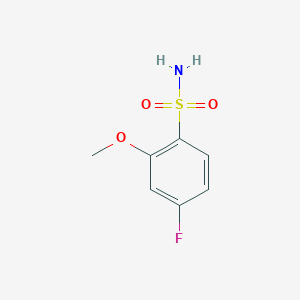 molecular formula C7H8FNO3S B2357235 4-Fluoro-2-methoxybenzene-1-sulfonamide CAS No. 1551552-60-3