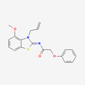 molecular formula C19H18N2O3S B2357241 (Z)-N-(3-allyl-4-methoxybenzo[d]thiazol-2(3H)-ylidene)-2-phenoxyacetamide CAS No. 868376-76-5