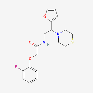 2-(2-fluorophenoxy)-N-(2-(furan-2-yl)-2-thiomorpholinoethyl)acetamide