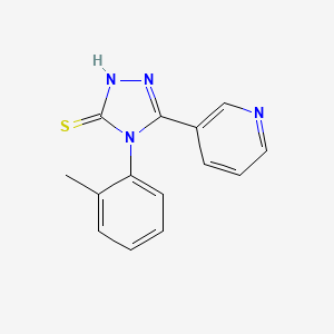 molecular formula C14H12N4S B2357254 4-(2-methylphenyl)-5-(pyridin-3-yl)-4H-1,2,4-triazole-3-thiol CAS No. 132844-81-6