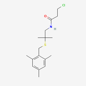 3-chloro-N-{2-[(mesitylmethyl)sulfanyl]-2-methylpropyl}propanamide
