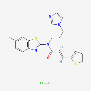 (E)-N-(3-(1H-imidazol-1-yl)propyl)-N-(6-methylbenzo[d]thiazol-2-yl)-3-(thiophen-2-yl)acrylamide hydrochloride