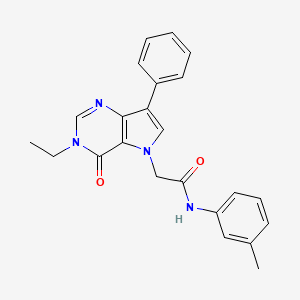 2-(3-ethyl-4-oxo-7-phenyl-3,4-dihydro-5H-pyrrolo[3,2-d]pyrimidin-5-yl)-N-(3-methylphenyl)acetamide