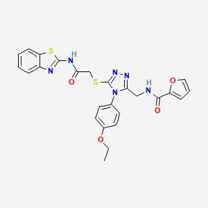 N-((5-((2-(benzo[d]thiazol-2-ylamino)-2-oxoethyl)thio)-4-(4-ethoxyphenyl)-4H-1,2,4-triazol-3-yl)methyl)furan-2-carboxamide
