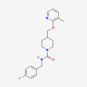 N-[(4-Fluorophenyl)methyl]-4-[(3-methylpyridin-2-yl)oxymethyl]piperidine-1-carboxamide