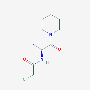 molecular formula C10H17ClN2O2 B2357283 2-chloro-N-[(2S)-1-oxo-1-piperidin-1-ylpropan-2-yl]acetamide CAS No. 331448-28-3