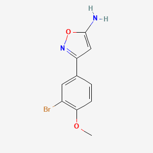 molecular formula C10H9BrN2O2 B2357291 3-(3-Bromo-4-methoxyphenyl)-1,2-oxazol-5-amine CAS No. 501117-26-6