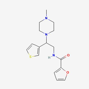 molecular formula C16H21N3O2S B2357300 N-(2-(4-methylpiperazin-1-yl)-2-(thiophen-3-yl)ethyl)furan-2-carboxamide CAS No. 946199-17-3