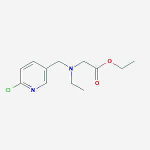 molecular formula C12H17ClN2O2 B2357327 Ethyl 2-(((6-chloropyridin-3-yl)methyl)(ethyl)amino)acetate CAS No. 1420832-66-1