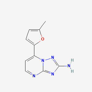 molecular formula C10H9N5O B2357352 7-(5-Methylfuran-2-yl)-[1,2,4]triazolo[1,5-a]pyrimidin-2-amine CAS No. 303145-74-6