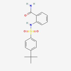 molecular formula C17H20N2O3S B2357368 2-(4-Tert-butylbenzenesulfonamido)benzamide CAS No. 680591-19-9