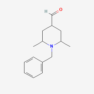 molecular formula C15H21NO B2357378 1-Benzyl-2,6-dimethylpiperidine-4-carbaldehyde CAS No. 1936689-30-3