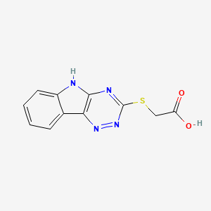molecular formula C11H8N4O2S B2357383 (2H-[1,2,4]Triazino[5,6-b]indol-3-ylsulfanyl)-acetic acid CAS No. 24838-13-9