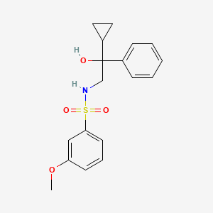 molecular formula C18H21NO4S B2357404 N-(2-cyclopropyl-2-hydroxy-2-phenylethyl)-3-methoxybenzenesulfonamide CAS No. 1421517-43-2