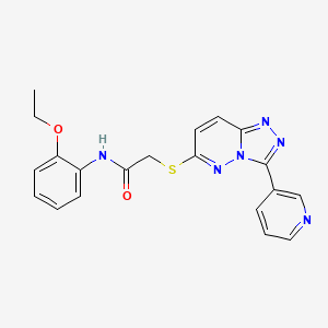 molecular formula C20H18N6O2S B2357410 N-(2-ethoxyphenyl)-2-{[3-(pyridin-3-yl)-[1,2,4]triazolo[4,3-b]pyridazin-6-yl]sulfanyl}acetamide CAS No. 868968-71-2