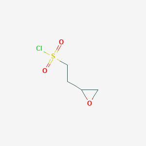 molecular formula C4H7ClO3S B2357422 2-(Oxiran-2-yl)ethane-1-sulfonyl chloride CAS No. 1640118-61-1
