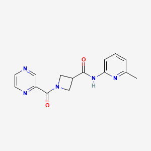 molecular formula C15H15N5O2 B2357438 N-(6-methylpyridin-2-yl)-1-(pyrazine-2-carbonyl)azetidine-3-carboxamide CAS No. 1396707-14-4