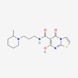 molecular formula C16H22N4O3S B2357441 7-hydroxy-N-(3-(2-methylpiperidin-1-yl)propyl)-5-oxo-5H-thiazolo[3,2-a]pyrimidine-6-carboxamide CAS No. 898412-37-8