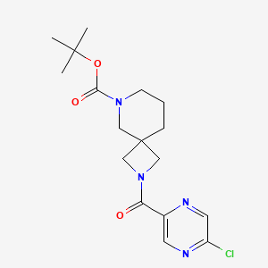 molecular formula C17H23ClN4O3 B2357457 Tert-butyl 2-(5-chloropyrazine-2-carbonyl)-2,8-diazaspiro[3.5]nonane-8-carboxylate CAS No. 2402829-50-7