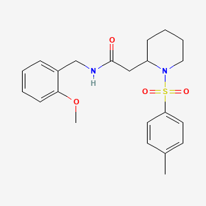 molecular formula C22H28N2O4S B2357474 N-(2-methoxybenzyl)-2-(1-tosylpiperidin-2-yl)acetamide CAS No. 941955-38-0