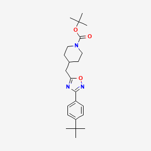 Tert-butyl 4-{[3-(4-tert-butylphenyl)-1,2,4-oxadiazol-5-yl]methyl}piperidine-1-carboxylate