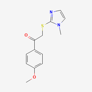 1-(4-methoxyphenyl)-2-[(1-methyl-1H-imidazol-2-yl)sulfanyl]ethanone